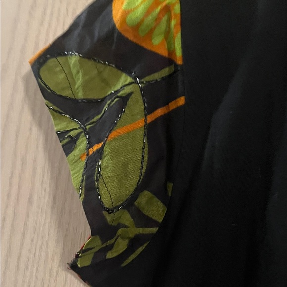 Bohemian Black Dress with Colorful Accents - Picture 6 of 10